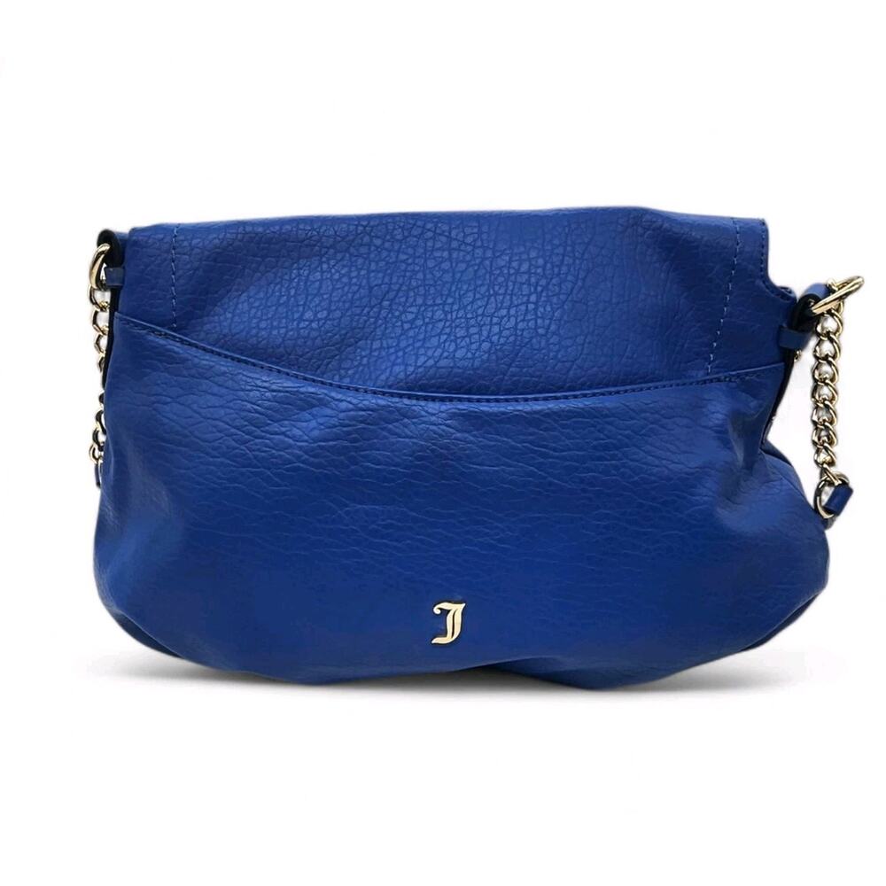 Juicy Couture Purse Crossbody Bag Faux Pebbled Leather Peacock Blue W/ Bag Charm - Picture 3 of 10